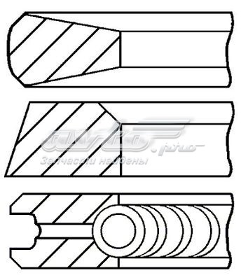 0832630000 Goetze Поршневые кольца на 1 цилиндр, STD