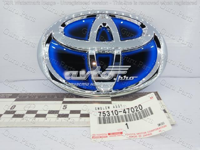 Эмблема крышки багажника (фирменный значок) Toyota 7531047020