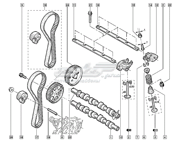 Распредвал двигателя 8200664673 Renault (RVI)