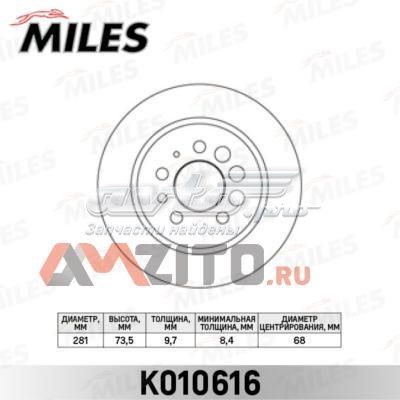 Тормозные диски K010616 Miles