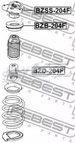 BZD204F Febest pára-choque (grade de proteção de amortecedor dianteiro)