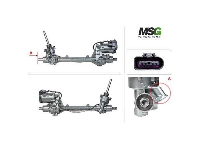 FO422.NL00.R MSG cremalheira da direção