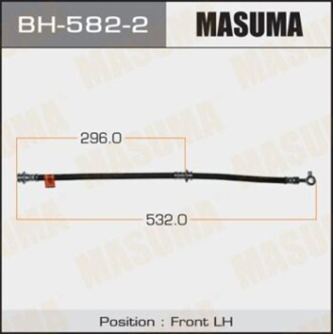Шланг тормозной передний левый BH5822 Masuma