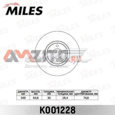 K001228 Miles диск тормозной передний