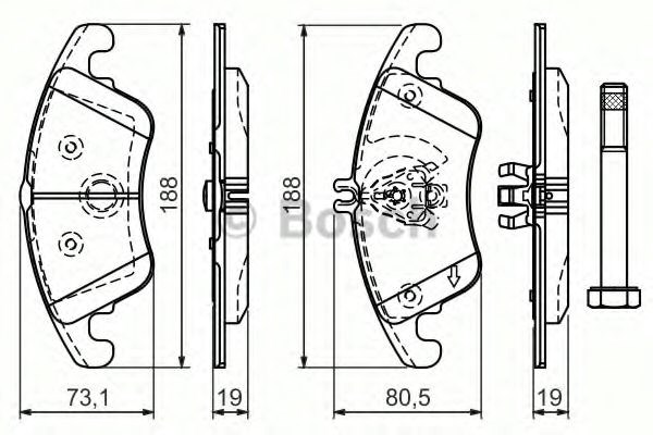 Колодки Bosch 986494263 цена, от 49.93 USD