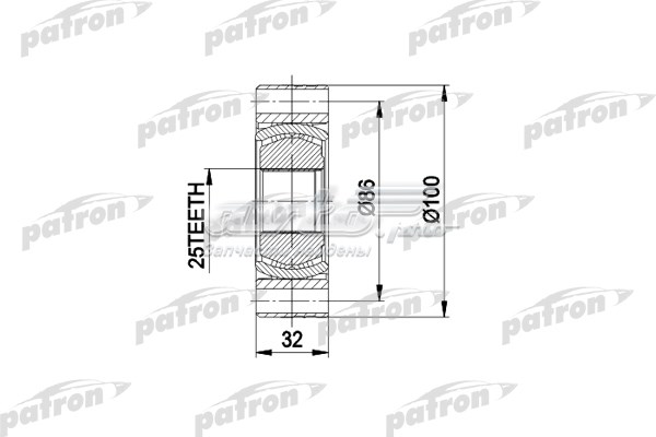 Граната наружная задняя PATRON PCV2273