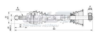 DRS6112.00 Open Parts semieixo (acionador dianteiro esquerdo)