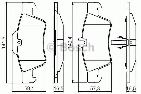 Задние тормозные колодки 986495248 Bosch