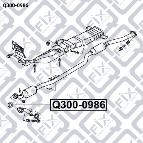 Anel de tubo de admissão do silenciador Q3000986 Q-fix