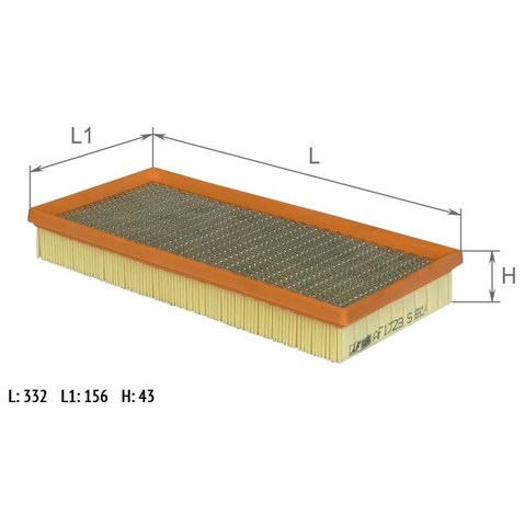 Элемент воздушного фильтра Alpha Filter AF1723S цена, от 4.22 USD