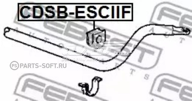 CDSB-ESCIIF Febest bucha de estabilizador dianteiro