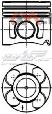 Pistão (kit para um motor), 2ª reparação ( + 0,50) para Fiat Linea (323)