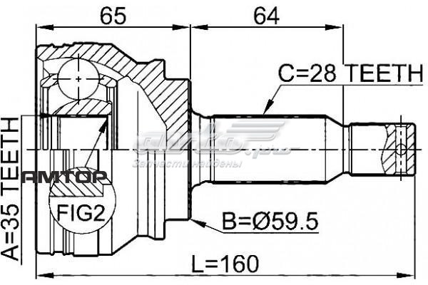 JC23024 Jikiu junta homocinética externa dianteira