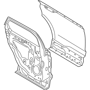 KA1Z5824631A Ford Дверь пассажирская задняя левая