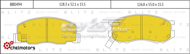 Передние тормозные колодки BB0494 Blitz