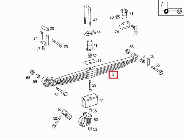 33600000-KF K+F suspensão de lâminas dianteira