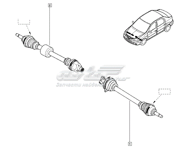 8200499306 Renault (RVI) semieixo (acionador dianteiro direito)