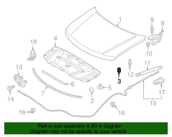 Купить 6582924U00 Nissan/Infiniti Буфер (отбойник) капота