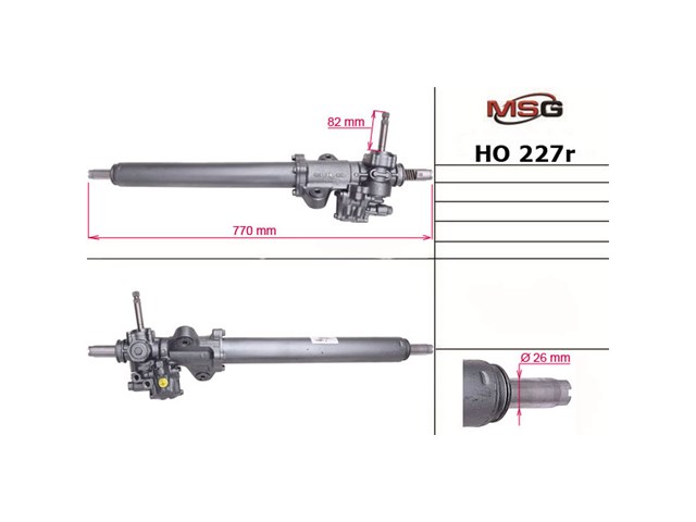 HO226R MSG Rebuilding cremalheira da direção