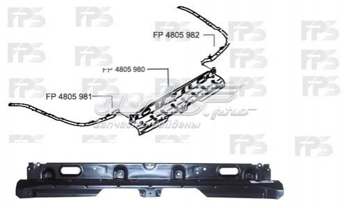 Правый кронштейн заднего бампера FPS FP4805982
