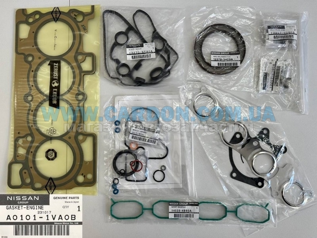 A01011VA0B Nissan/Infiniti Комплект прокладок на двигатель