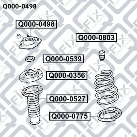 Опора переднего амортизатора Q0000498 Q-fix