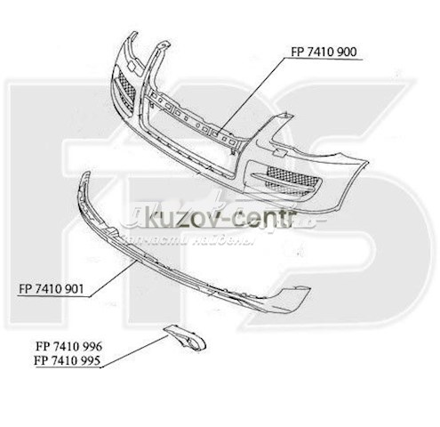 Бампер на авто FPS FP7410900 цена, от 137.25 USD