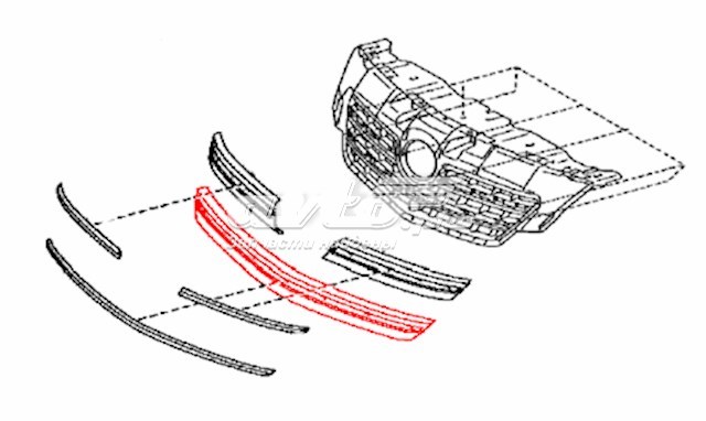 5311112B50 Toyota grelha do radiador