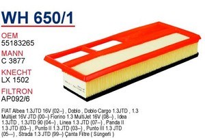 Воздушный фильтр WH6501 Wunder