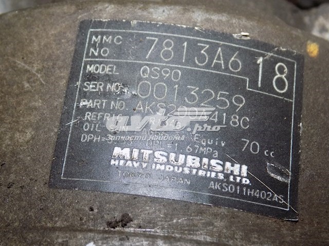 7813A618 Mitsubishi Compressor de aparelho de ar condicionado