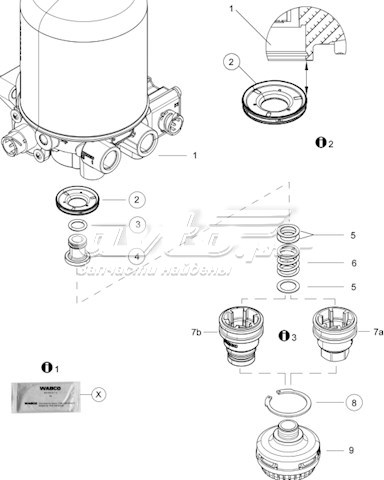 Купить 4324259222 Wabco Ремкомплект влагоотделителя (TRUCK)