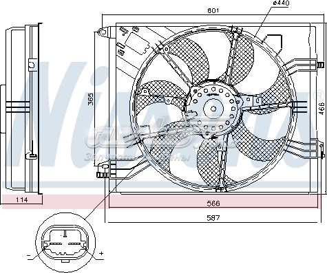Электровентилятор охлаждения 85948 Nissens