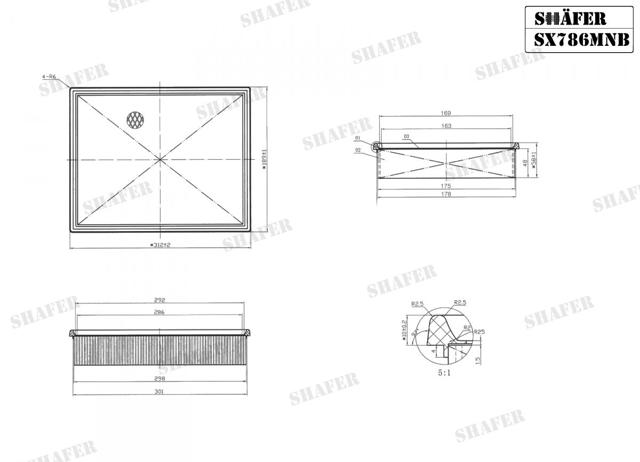 SX786MNB Shafer Воздушный фильтр двигателя