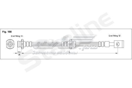 Шланг тормозной передний HABH1272 Starline