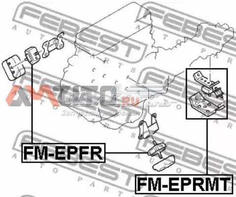 FM-EPRMT Febest coxim de transmissão (suporte da caixa de mudança)