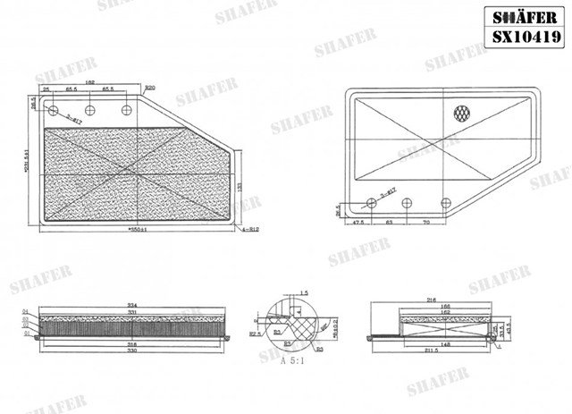 Купить SX10419 Shafer Автомобильный фильтр воздуха