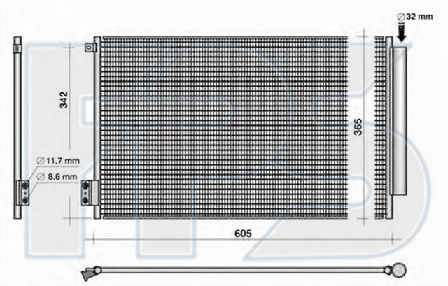 Радиатор кондиционера FPS FP26K448