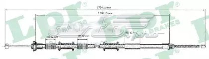 Трос ручника C0166B LPR