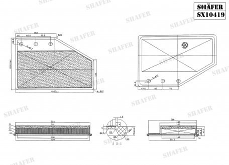 SX10419 Shafer Воздушный фильтр двигателя