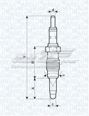 Свечи накала Magneti Marelli 062900011304 цена, от 6.68 USD