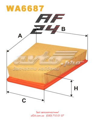 Фільтр повітряний WA6687WIX WIX