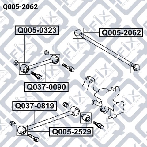 Q0052062 Q-fix Сайлентблок задней поперечной тяги