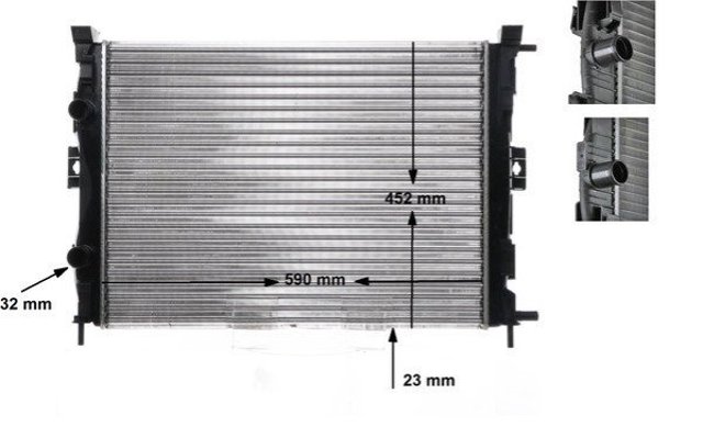 CR 1690 000S Mahle Original radiador de esfriamento de motor