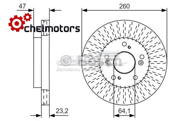 Передние тормозные диски 0986479U92 Bosch