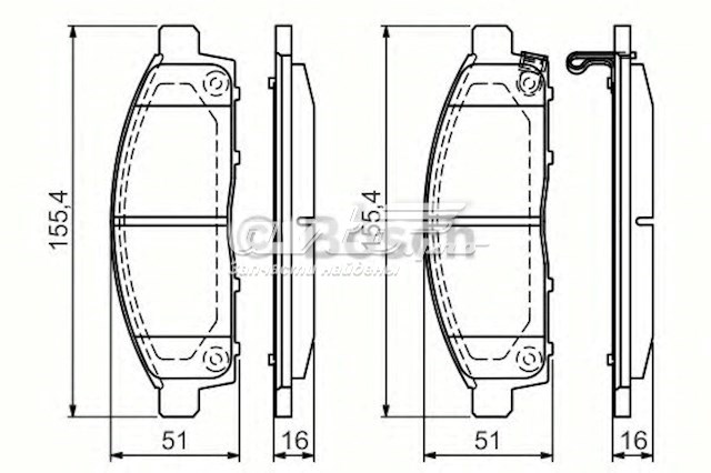 Купить 986494268 Bosch Колодки тормозные