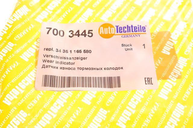 Датчик износа тормозных колодок, задний Autotechteile 7003445 цена, от 5.54 USD