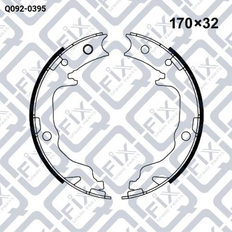 Колодки стояночного тормоза Q-fix Q0920395