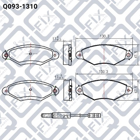 Передние тормозные колодки Q0931310 Q-fix