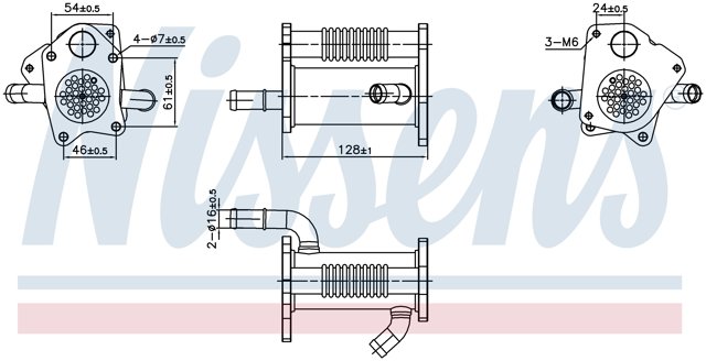 Радиатор системы EGR 989446 Nissens