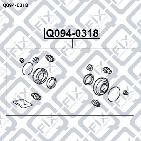 Ремкомплект тормозной системы Q-fix Q0940318 цена, от 5.47 USD